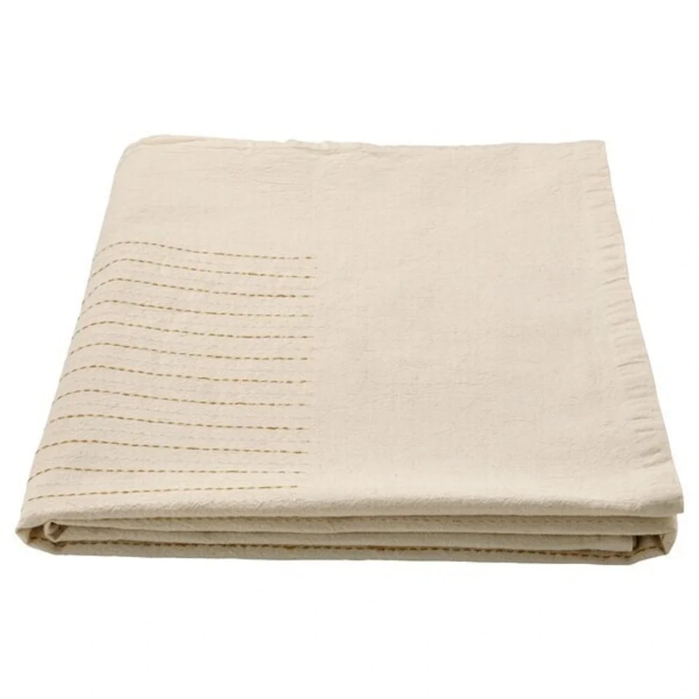 IKEA SOMMARFLOX Beige & Yellow Textured Tablecloth 57
